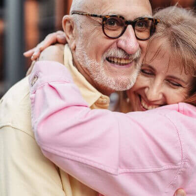 couple excited to go to hong kong City