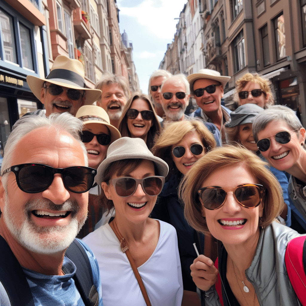 A group traveling together.